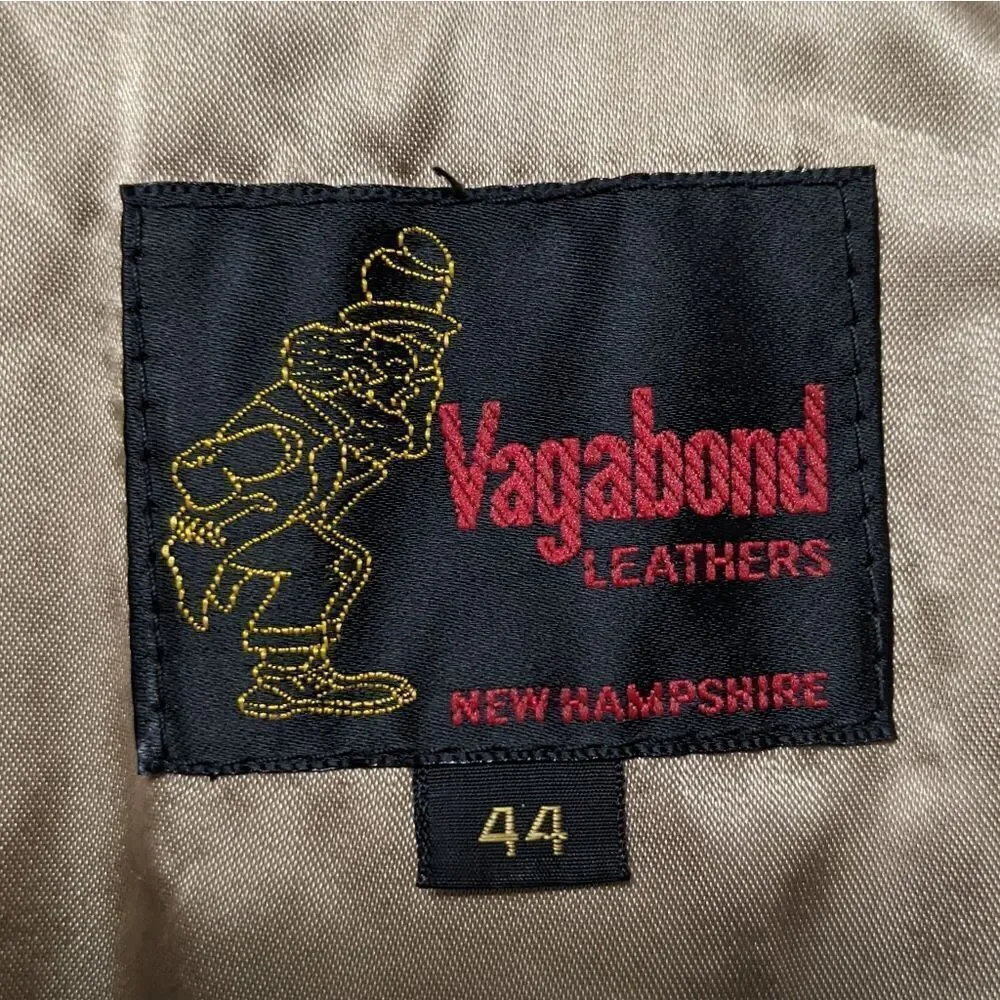 VINTAGE Vagabond Brown Leather Button Vest XL